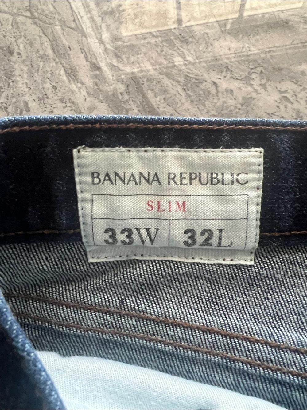 Banana Republic Slim Men’s Dark Wash Jeans 33x32 Denim - Picture 7 of 11